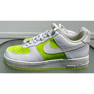'08 Nike Air Force 1 Low Shoe - Volt - Neon and White - Sz 9.5 w 8 m 315115-712